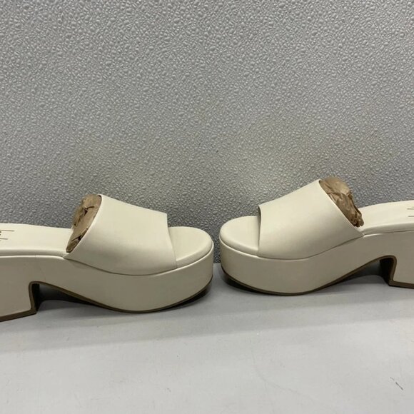 NEW BEEK Prinia Platform Heeled Sandals – Eggshell Size 6 – Leather, Han… - Picture 12 of 12